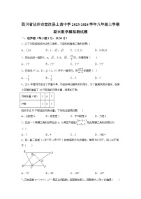 四川省达州市宣汉县土黄中学2023-2024学年八年级（上）期末数学试题（含解析）