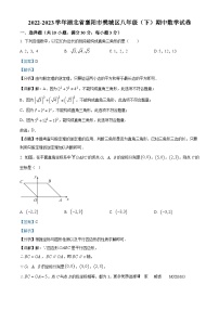 湖北省襄阳市樊城区2022-2023学年八年级下学期期中数学试题（解析版）