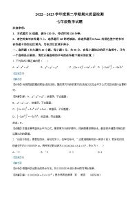 山东省菏泽市单县2022-2023学年七年级下学期期末数学试题（解析版）