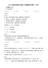 2023年湖北省随州市随县中考模拟数学试题（解析版）