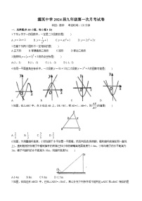 福建省莆田市擢英中学2023-2024学年九年级上学期第一次月考（开学考试）数学试题(无答案)