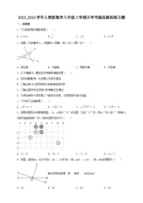 2023－2024学年八年级上学期人教版数学开学考试模拟练习题