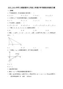 2023--2024学年人教版数学九年级上学期开学考模拟练习题