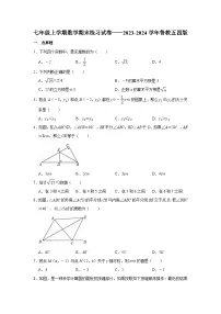 2023-—2024学年鲁教版（五四制）数学七年级上册期末练习试卷