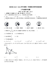 吉林省白山市抚松县2023-2024学年上学期八年级数学期末试题+