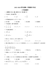 广东省茂名市电白区2023-2024学年八年级上学期期中考试数学试卷(答案不全)