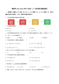 河北省沧州市黄骅市2022-2023学年八年级上学期期末模拟测试数学试卷(含解析)