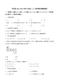 河北省承德市平泉县2022-2023学年七年级上学期期末模拟测试数学试卷(含解析)