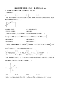 +江苏省南通田家炳中学通州湾分校2023-2024学年七年级上学期12月月考数学试题(无答案)