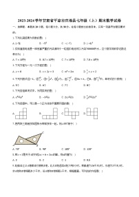 2023-2024学年甘肃省平凉市庄浪县七年级（上）期末数学试卷（含解析）