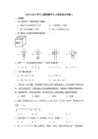 人教版2023-2024学年数学七年级上册期末综合训练试题(含答案)