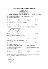 河北省承德市兴隆县2023-2024学年八年级上学期期中质量监测数学试卷(含答案)