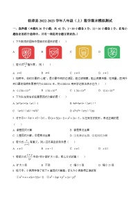 河北省邯郸市临漳县2022-2023学年八年级上学期期末模拟测试数学试卷(含解析)