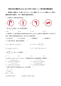 河北省秦皇岛市北戴河区2022-2023学年八年级上学期期末模拟测试数学试卷(含解析)