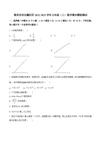 河北省秦皇岛市北戴河区2022-2023学年七年级上学期期末模拟测试数学试卷(含解析)