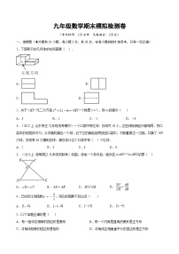 2023~2024学年广东省九年级上学期数学模拟测试卷  （原卷+解析卷）