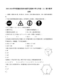 2023-2024学年福建省龙岩市新罗区莲东中学九年级（上）期中数学试卷（含解析）