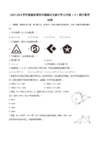 2023-2024学年福建省莆田市城厢区文献中学九年级（上）期中数学试卷（含解析）