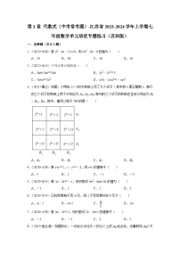 第3章 代数式（中考常考题）-江苏省2023-2024学年上学期七年级数学单元培优专题练习（苏科版）