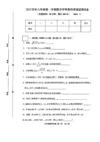 上海市松江区2023-2024学年八年级上学期期末考试数学试题