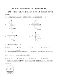 河南省濮阳市清丰县2023届九年级上学期期末模拟测试数学试卷(含解析)