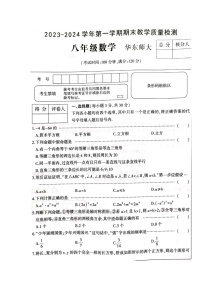 河南省周口市淮阳区2023—2024学年八年级上学期1月期末数学试题