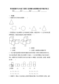 青岛版数学九年级下册第八章投影与视图期末章节提升练习