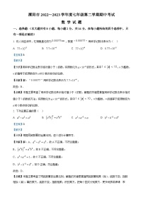 江苏省常州市溧阳市2022-2023学年七年级下学期期中数学试题（解析版）