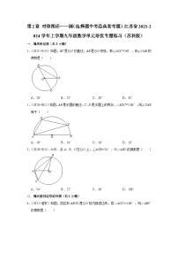 第2章 对称图形——圆（选择题中考经典常考题）-江苏省2023-2024学年上学期九年级数学单元培优专题练习（苏科版）