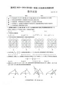 +北京市通州区2023-2024学年八年级上学期数学期末试卷