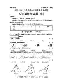 陕西省商洛市洛南县2022-2023学年上学期八年级期末教学质量检测数学试题