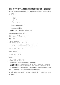 2024年中考数学压轴题之二次函数面积类问题（基础二）（试题+解析）