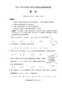 重庆市南岸区2023—-2024学年上学期九年级期末考试数学试题