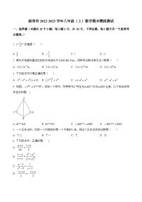 河南省郑州市新郑市2022-2023学年八年级上学期期末模拟测试数学试卷(含解析)