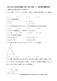 贵州省铜仁市江口县2023-2024学年八年级上学期期末数学模拟试卷