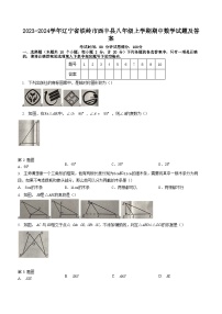 2023-2024学年辽宁省铁岭市西丰县八年级上学期期中数学试题及答案