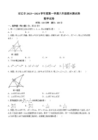 吉林省四平市双辽市2023-2024学年八年级上学期期末数学试题