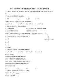 2023-2024学年上海市杨浦区八年级（上）期末数学试卷（含解析）
