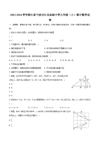 2023-2024学年浙江省宁波市江北实验中学九年级（上）期中数学试卷（含解析）