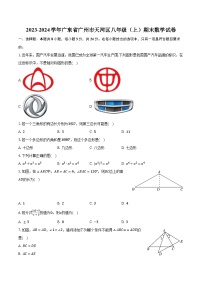 2023-2024学年广东省广州市天河区八年级（上）期末数学试卷（含解析）