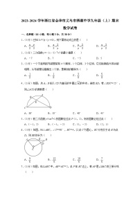 +浙江省金华市义乌市绣湖中学2023-2024学年九年级上学期期末数学试卷