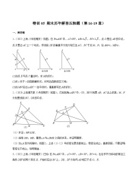 【专项练习】全套专题数学八年级上册 特训05 期末历年解答压轴题（第16-19章）-八年级数学上册期中期末挑战满分冲刺卷（沪教版，上海专用）（习题及答案）