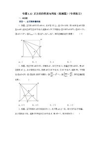 北师大版九年级数学上册基础知识专项讲练 专题1.12 正方形的性质与判定（拓展篇）（专项练习）