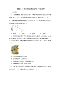 北师大版九年级数学上册基础知识专项讲练 专题6.11 反比例函数的应用（专项练习）