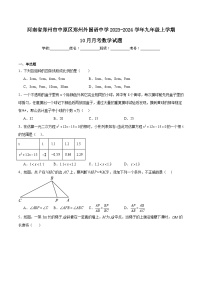 郑州外国语学校2024届九年级上学期10月月考数学试卷(含解析)