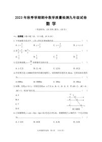 广西贺州市八步区2024届九年级上学期期中教学质量检测数学试卷(PDF版 含答案)