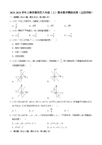 +上海市崇明区2023-2024学年八年级上学期期末数学模拟试卷（五四制）