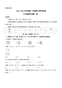 2023-2024学年陕西省商洛市山阳县色河铺镇九年制学校八年级（上）学期期中数学试题(无答案)