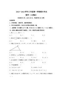 2023-2024学年河北省沧州市献县第五中学、第二中学八年级（上）学期期末数学试题（含解析）