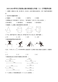 2023-2024学年江苏省连云港市东海县七年级（上）开学数学试卷（含解析）